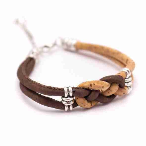Brown and tan cork bracelet Brown and tan cork bracelet