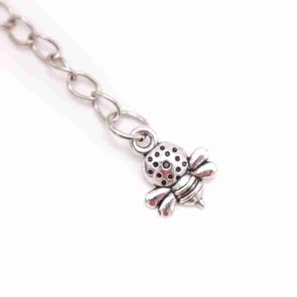 Silver bee pendant