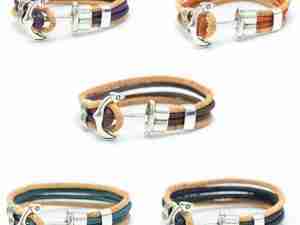 Selection of nautical cork bracelets