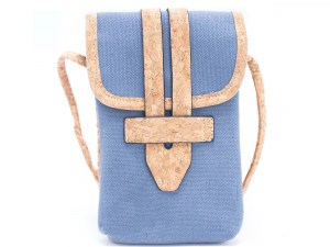 Blue Cork Crossbody Phone Sling Bag