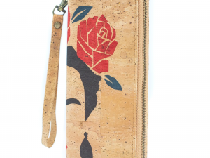 Cork Wallet With Frida Kahlo Print