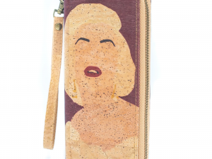 Cork Wallet With Marilyn Monroe Print