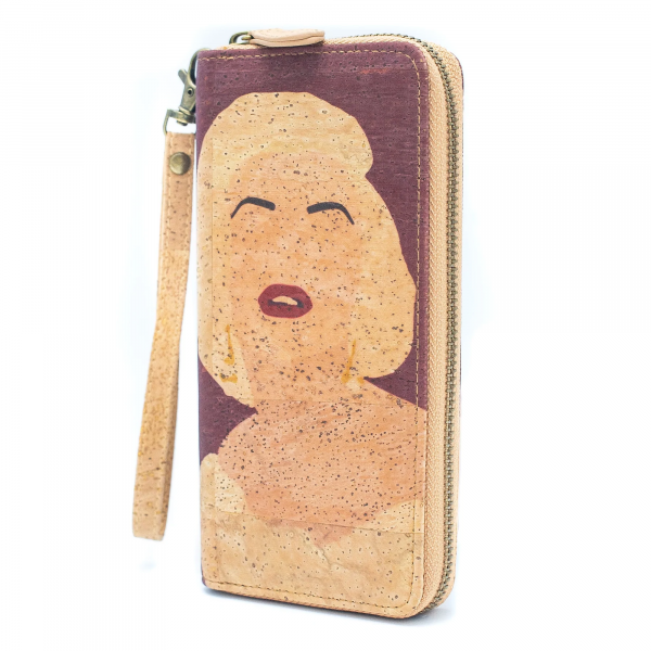 Cork Wallet With Marilyn Monroe Print