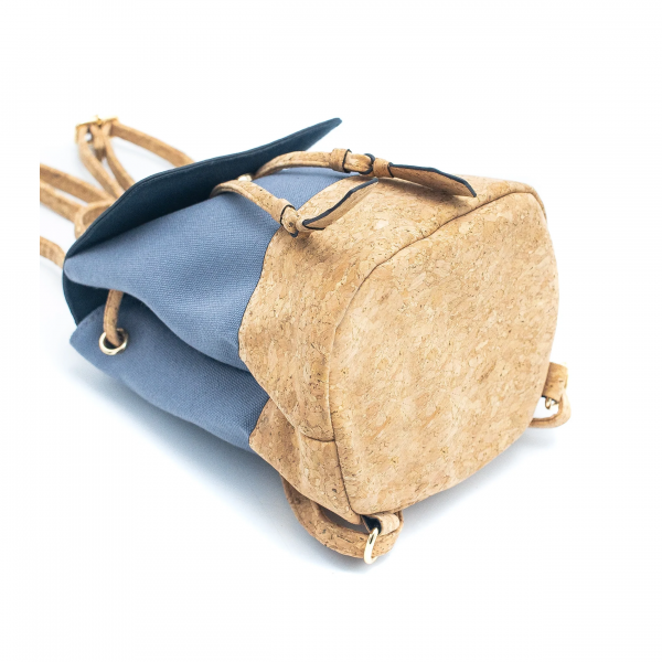 Beachy Blue Cork and Cotton Backpack