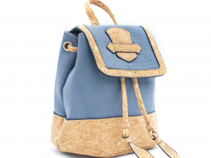 Beachy Blue Cork and Cotton Backpack