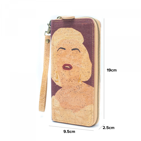 Cork Wallet With Marilyn Monroe Print