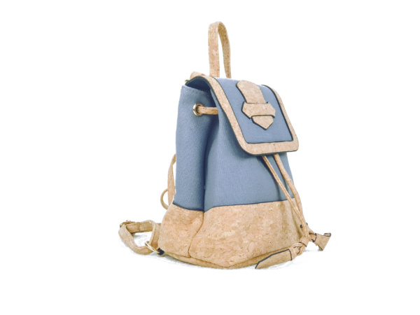 Beachy Blue Cork and Cotton Backpack