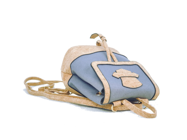 Beachy Blue Cork and Cotton Backpack