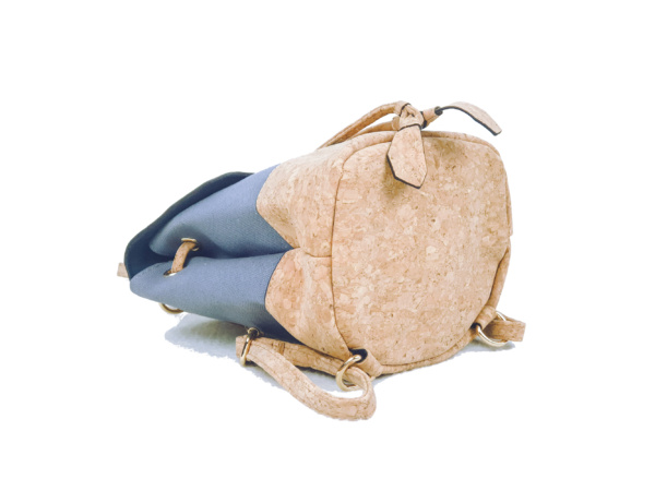 Beachy Blue Cork and Cotton Backpack