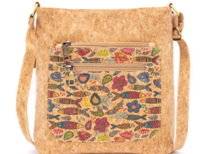 Cork Crossbody Bag with Sardine Motive