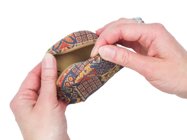 Cube Cork Coin Purse With Tile Print