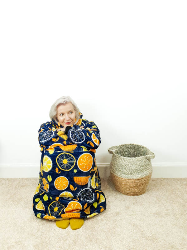 Wearable Blanket with Oranges and Lemons