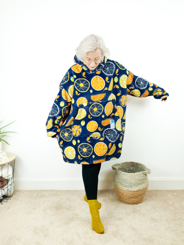 Wearable Blanket with Oranges and Lemons