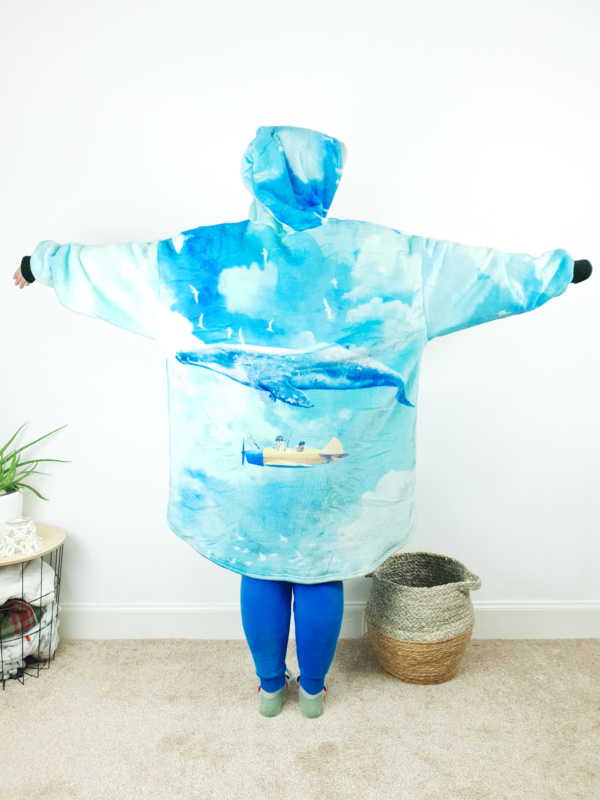 Whale Skyship Oversized Hooded Blanket