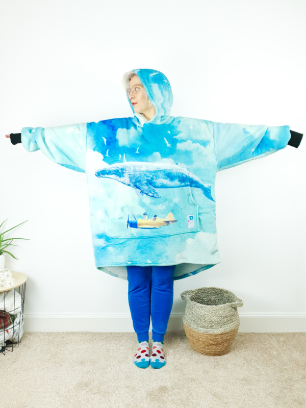 Whale Skyship Oversized Hooded Blanket