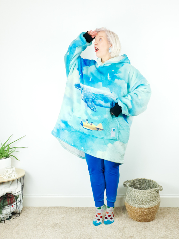 Whale Skyship Oversized Hooded Blanket