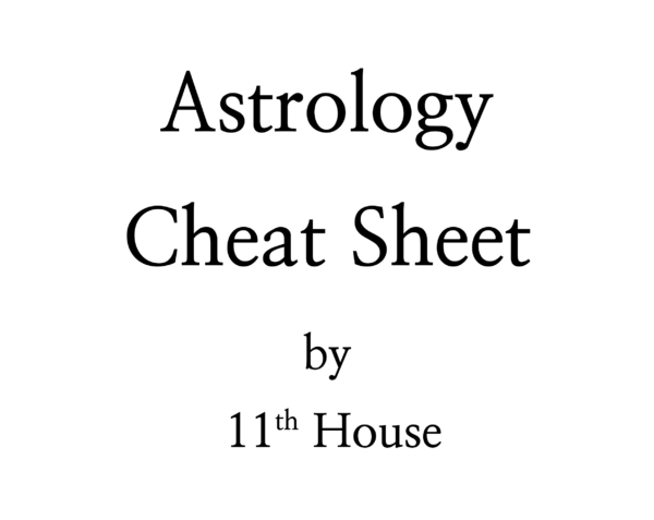 Astro Cheat Sheet Free PDF Product Image